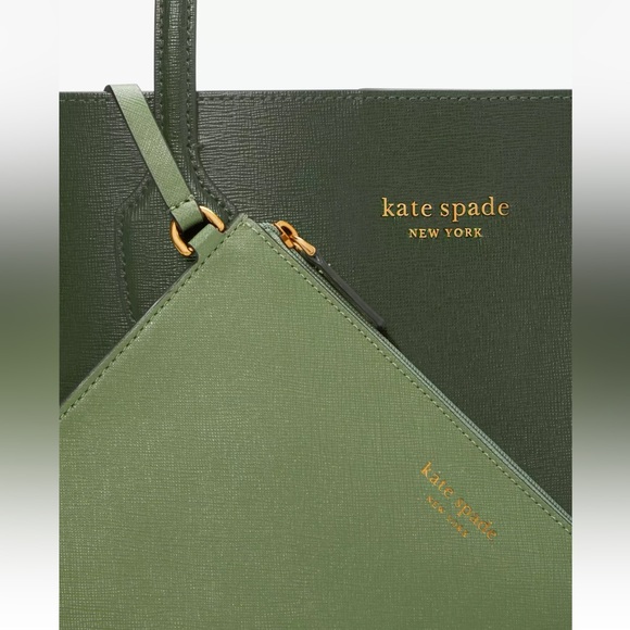 New Kate Spade Bleecker Large Saffiano Leather Tote Bonsai Tree - Picture 5 of 6